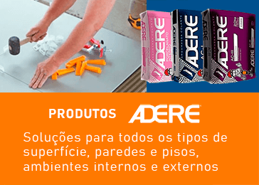 Banner Rodapé Produtos Adere Argamassas e Rejuntes